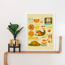 Load image into Gallery viewer, Vintage Thanksgiving Nostalgia Art Print