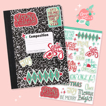 Load image into Gallery viewer, The Most Wonderful Time of the Year Christmas Art Sticker Set