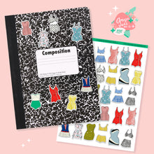 Load image into Gallery viewer, Vintage Bathing Suits Art Sticker Set