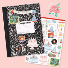 Load image into Gallery viewer, Vintage Birthday Party Art Sticker Set