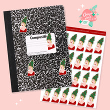 Load image into Gallery viewer, Vintage Christmas Tree Hair Blonde Model Art Sticker Set