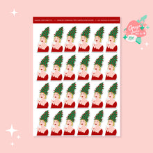 Load image into Gallery viewer, Vintage Christmas Tree Hair Blonde Model Art Sticker Set