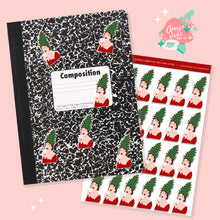 Load image into Gallery viewer, Vintage Christmas Tree Hair Model Art Sticker Set