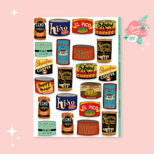Load image into Gallery viewer, Vintage Coffee Tins Sticker Set