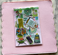 Load image into Gallery viewer, Vintage Green Things Sticker Pack Holographic Vinyl