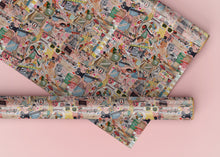 Load image into Gallery viewer, Vintage Housewife Collage Specialty Art Wrapping Paper One of a Kind