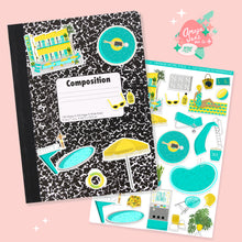 Load image into Gallery viewer, Vintage Motel Pool Art Sticker Set