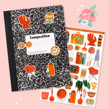 Load image into Gallery viewer, Vintage Orange Things Art Sticker Set
