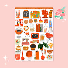 Load image into Gallery viewer, Vintage Orange Things Art Sticker Set