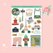 Load image into Gallery viewer, Vintage Paris Vacation Sticker Sheet