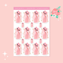 Load image into Gallery viewer, Vintage Pink Kitty Art Sticker Set