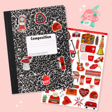 Load image into Gallery viewer, Vintage Red Things Art Sticker Set