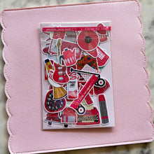 Load image into Gallery viewer, Vintage Red Things Sticker Pack Holographic Vinyl