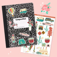 Load image into Gallery viewer, Vintage Road Trip Art Sticker Set