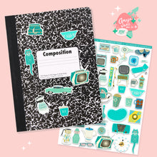 Load image into Gallery viewer, Vintage Turquoise Things Art Sticker Set