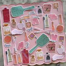 Load image into Gallery viewer, Vintage Beauty Products Sticker Pack Holographic Vinyl