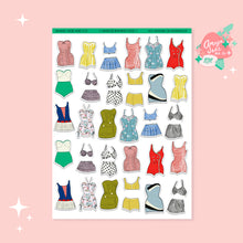 Load image into Gallery viewer, Vintage Bathing Suits Art Sticker Set