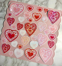 Load image into Gallery viewer, Valentine's Day Heart Doilies Sticker Pack Holographic Vinyl