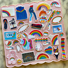 Load image into Gallery viewer, 80s Rainbow Things Sticker Pack Holographic Vinyl