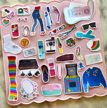 Load image into Gallery viewer, 80s Flashback Sticker Pack Holographic Vinyl