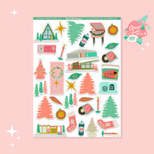 Load image into Gallery viewer, Mid Century Modern Christmas Art Sticker Set