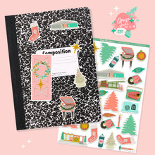 Load image into Gallery viewer, Mid Century Modern Christmas Art Sticker Set