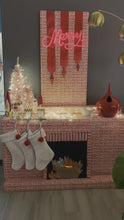 Load and play video in Gallery viewer, Pink and Red Brick Specialty Art Wrapping Paper One of a Kind