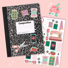 Load image into Gallery viewer, Sewing Tools and Notions Art Sticker Set