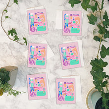 Load image into Gallery viewer, 80's Make Up Cards w/envelopes Set of 6