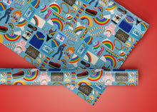 Load image into Gallery viewer, 80's Rainbow Things Specialty Art Wrapping Paper One of a Kind