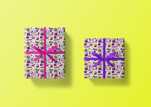 Load image into Gallery viewer, 80's Skating Rink White Background Specialty Art Wrapping Paper One of a Kind
