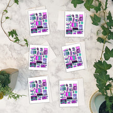 Load image into Gallery viewer, 80's Tech Cards w/envelopes Set of 6