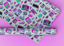 Load image into Gallery viewer, 80's Tech Specialty Art Wrapping Paper One of a Kind