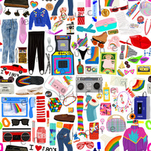 Load image into Gallery viewer, 80's Flashback Wrapping Paper