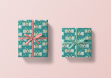 Load image into Gallery viewer, Art Deco Street Teal Specialty Art Wrapping Paper One of a Kind