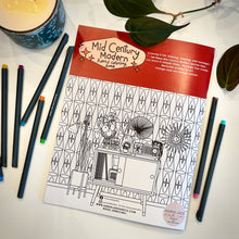 Load image into Gallery viewer, Mid Century Modern Home Coloring Book