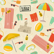 Load image into Gallery viewer, Beach Day Specialty Art Wrapping Paper One of a Kind