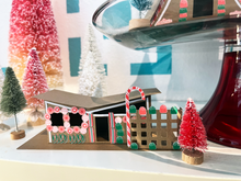 Load image into Gallery viewer, Mod Putz Gingerbread Houses DIY Kit Set of 5 Undecorated and Sticker Sheet for Decorating
