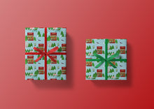 Load image into Gallery viewer, Christmas Toy Shop and Winter Scene Specialty Art Wrapping Paper One of a Kind