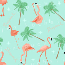 Load image into Gallery viewer, Flamingo and Palm Tree Specialty Art Wrapping Paper One of a Kind