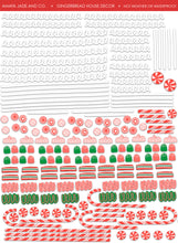 Load image into Gallery viewer, Mod Putz Gingerbread Houses DIY Kit Set of 5 Undecorated and Sticker Sheet for Decorating