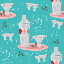 Load image into Gallery viewer, Happy Hour Making Spirits Bright Specialty Art Wrapping Paper One of a Kind