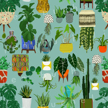 Load image into Gallery viewer, Mid Century Modern Plants Specialty Art Wrapping Paper One of a Kind