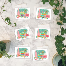 Load image into Gallery viewer, Mod Christmas Vignette Cards w/envelopes Set of 6