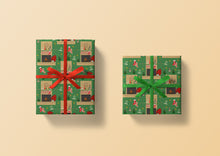 Load image into Gallery viewer, Mod Christmas Fireplace Specialty Art Wrapping Paper One of a Kind