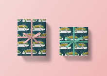 Load image into Gallery viewer, Mod Christmas House Specialty Art Wrapping Paper One of a Kind