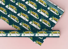 Load image into Gallery viewer, Mod Christmas House Specialty Art Wrapping Paper One of a Kind