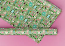 Load image into Gallery viewer, Palm Beach Green Specialty Art Wrapping Paper One of a Kind