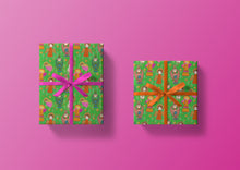 Load image into Gallery viewer, Kitschy Paper Mache Angels Specialty Art Christmas Wrapping Paper One of a Kind