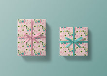 Load image into Gallery viewer, Retro Camper and Flamingo Christmas Specialty Art Wrapping Paper One of a Kind
